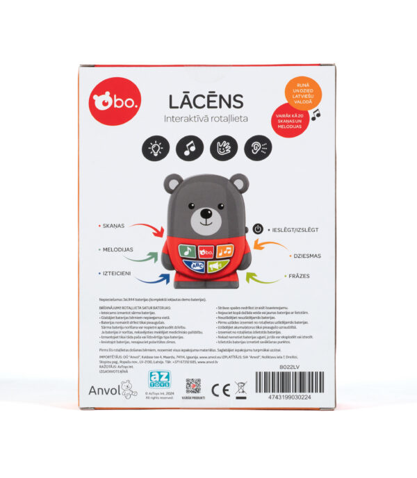 bo. Interaktīvā rotaļlieta "Lācēns" (Latviešu valodā) - Image 2